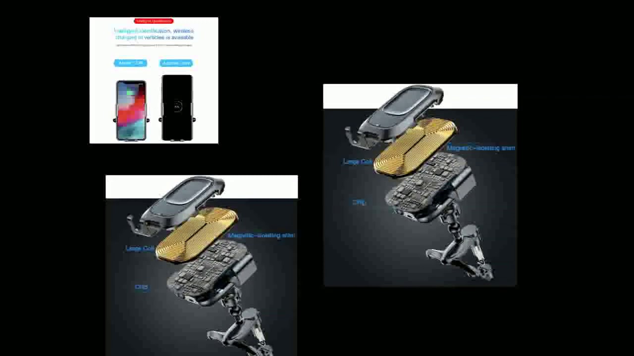 Fast Wirless Charging Car Phone Holder