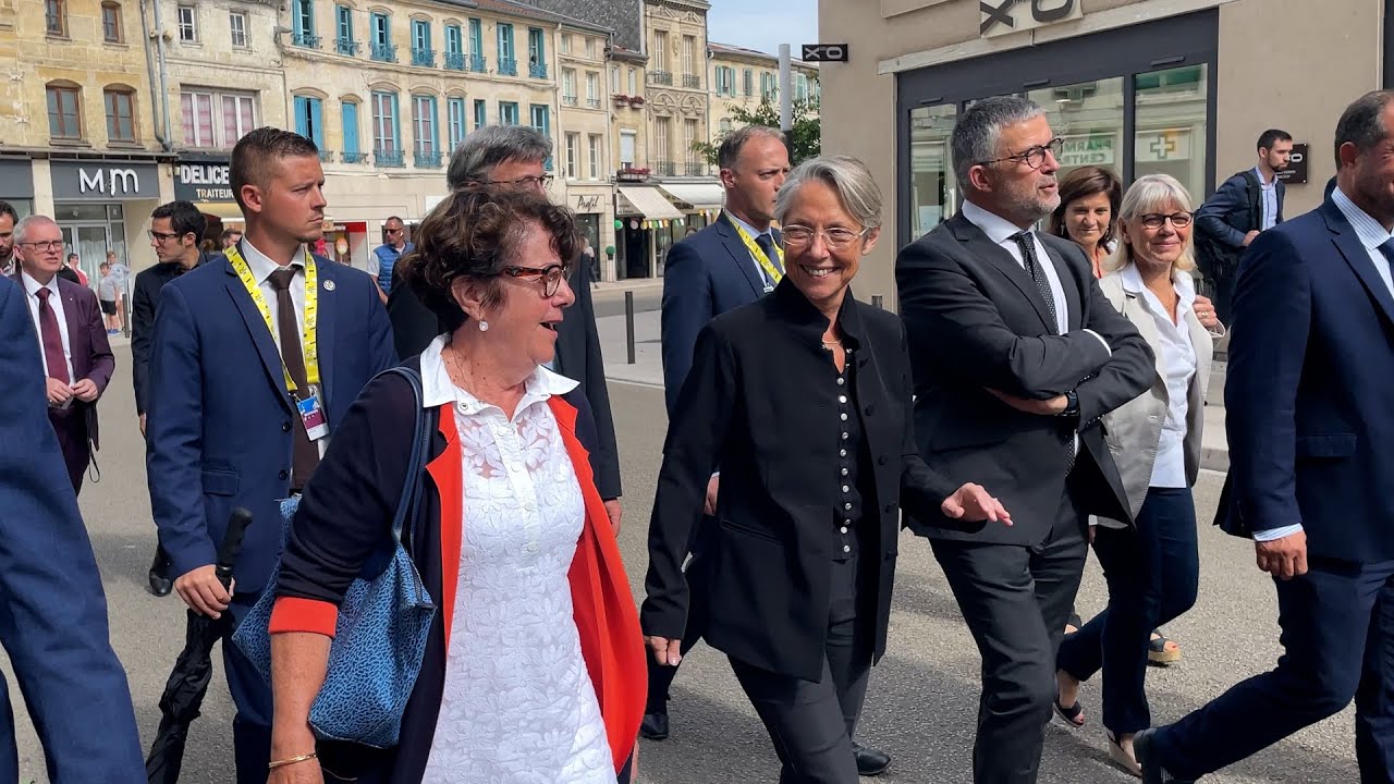 E. Borne en visite à Bar-le-Duc pour le Tour de France Féminin
