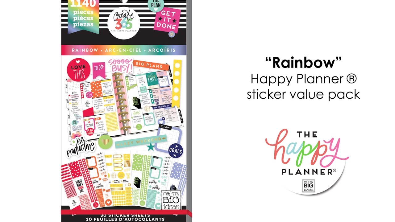 Value Pack Stickers - Rainbow - Happy Planner® Preview