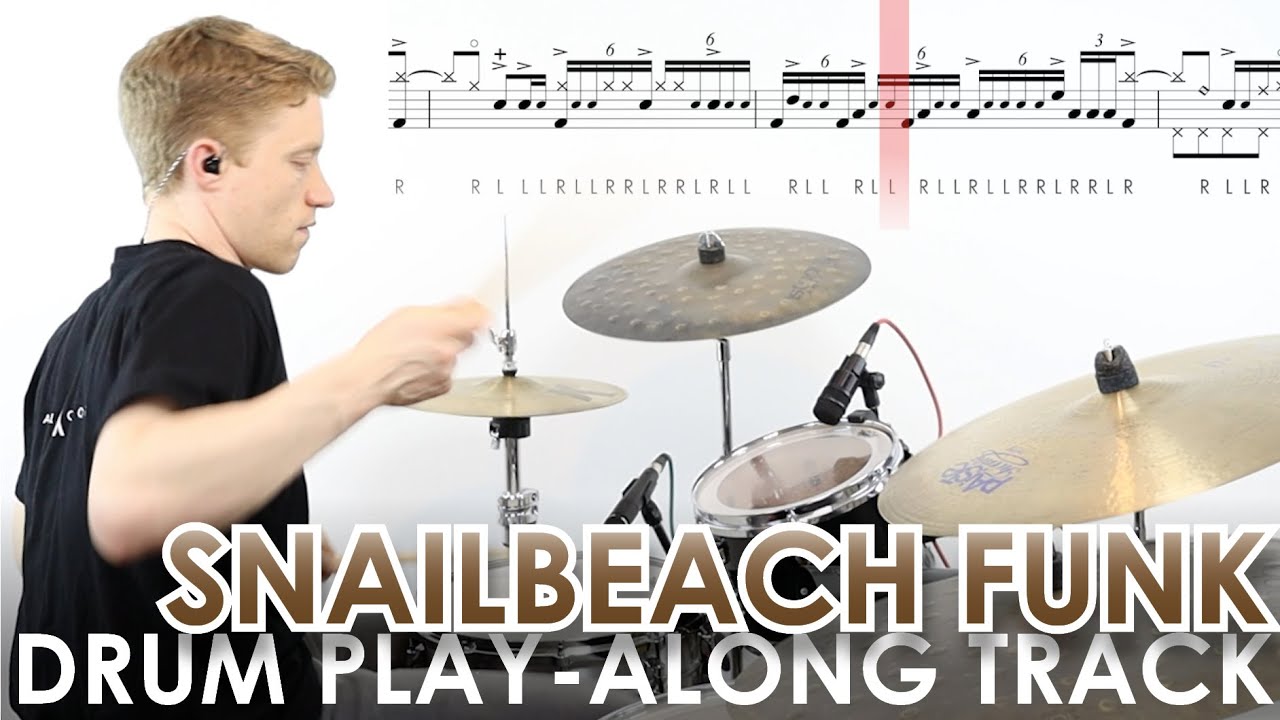 'Snailbeach Funk' – Free Funk / R&B Drum Play-along Track and Transcription