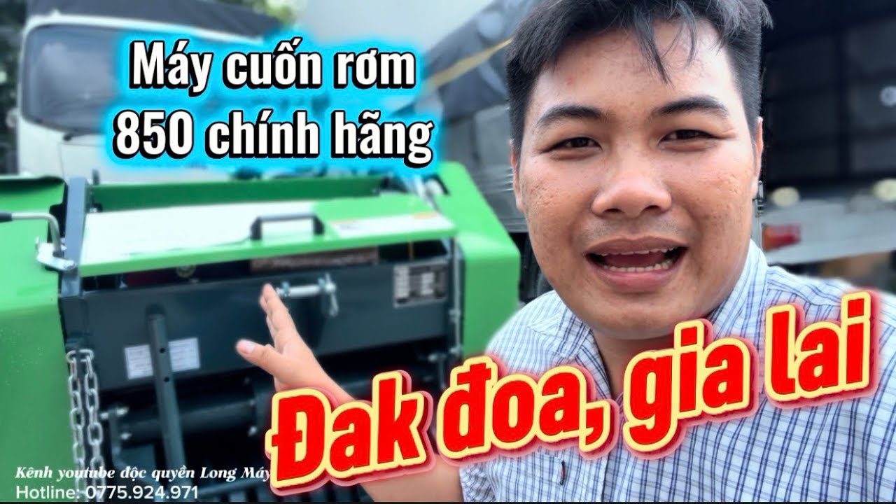 Bàn giao máy cuốn rơm nhập khẩu về Đak Đoa, Gia Lai hộp sọ lớn - sên lớn - cải tiến mới nhất 2026