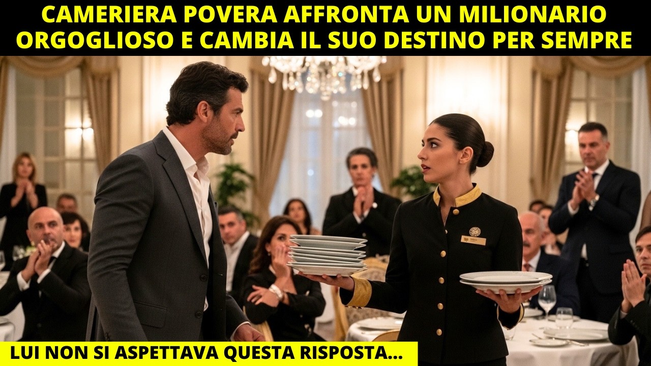 CAMERIERA POVERA AFFRONTA UN MILIONARIO ORGOGLIOSO E CAMBIA IL SUO DESTINO PER SEMPRE