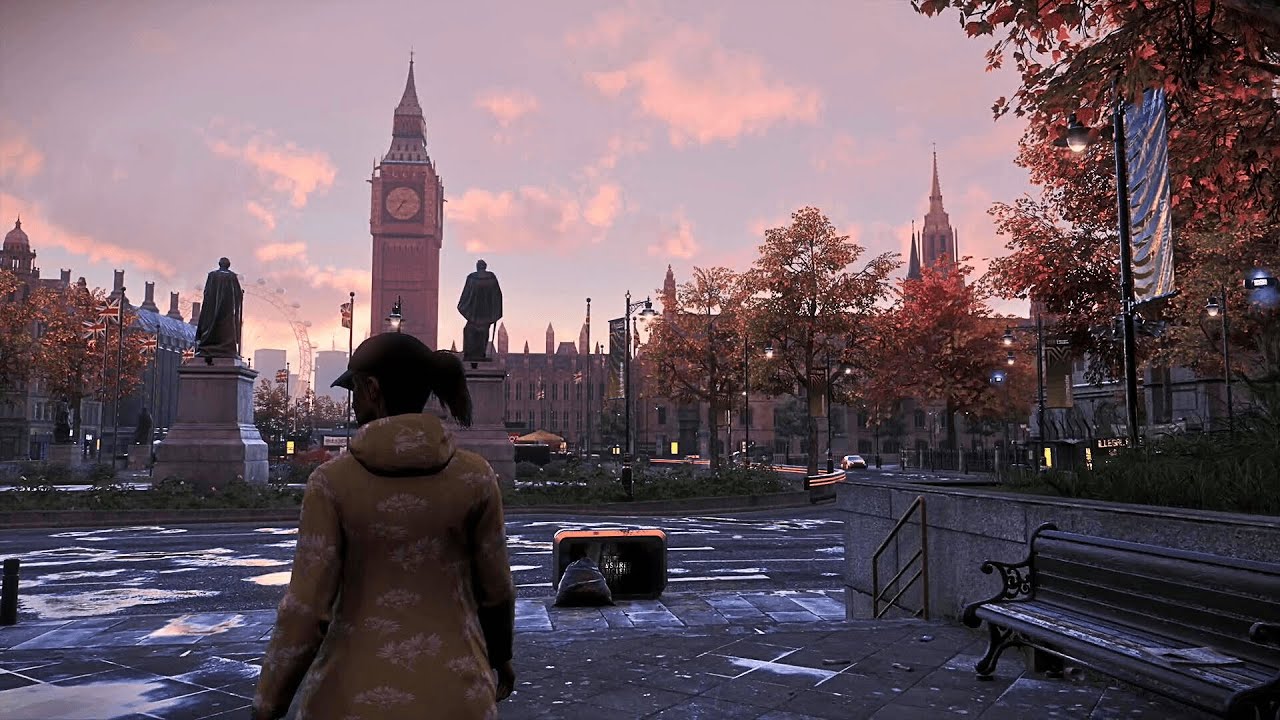 Watch Dogs Legion Morning Walk from Parliament Square Garden to Piccadilly Circus