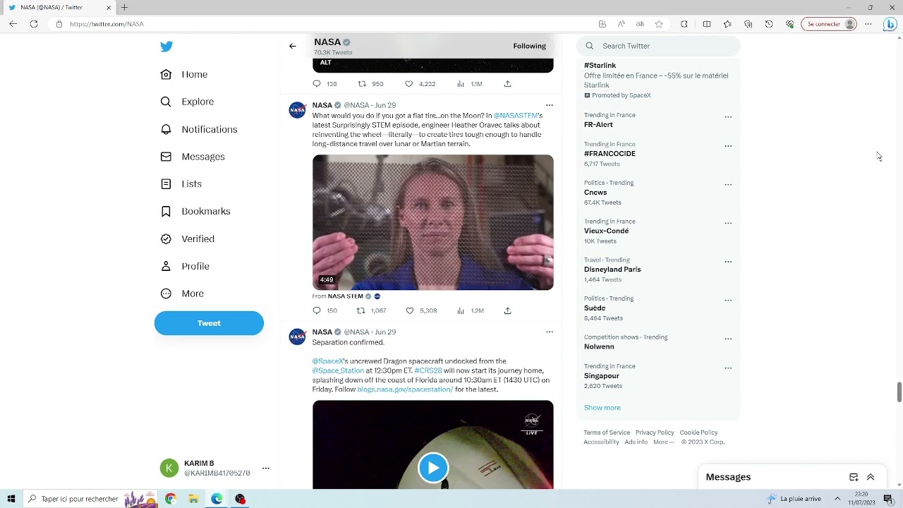 NASA TWITTER