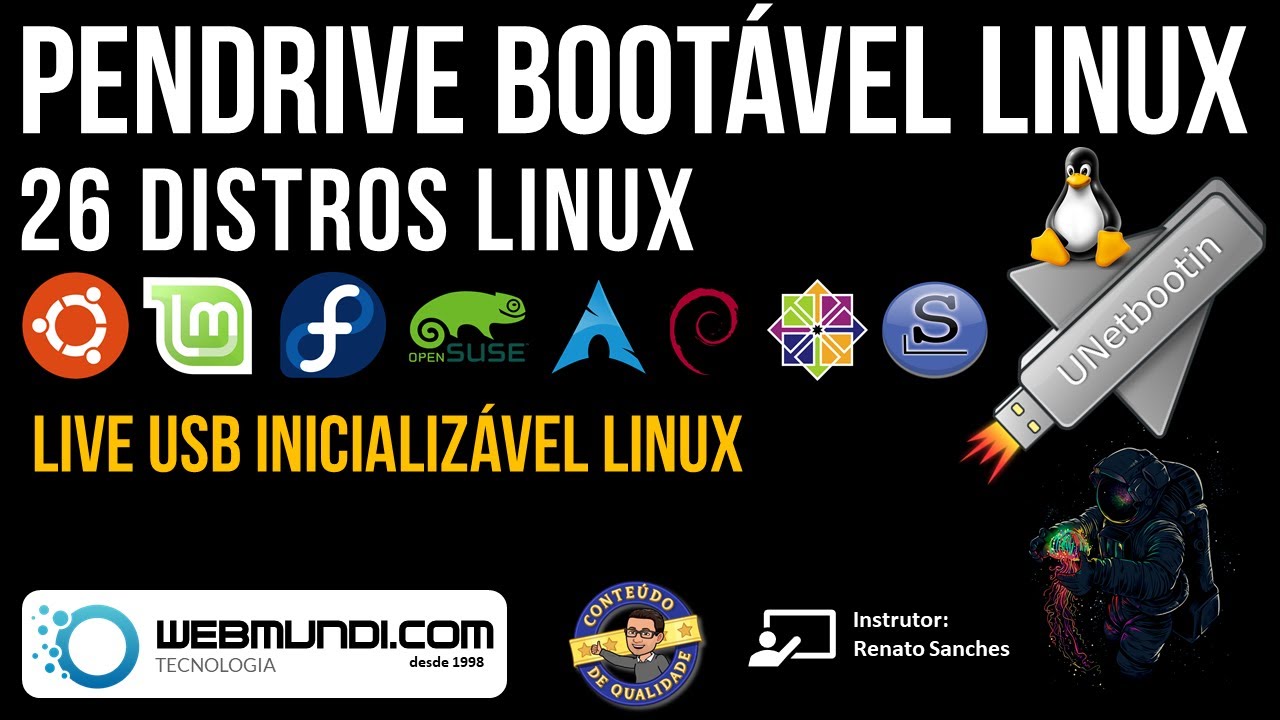 Como criar Pendrive inicializável + de 26 Distros Linux com UNetBootin - Live USB Bootável Linux