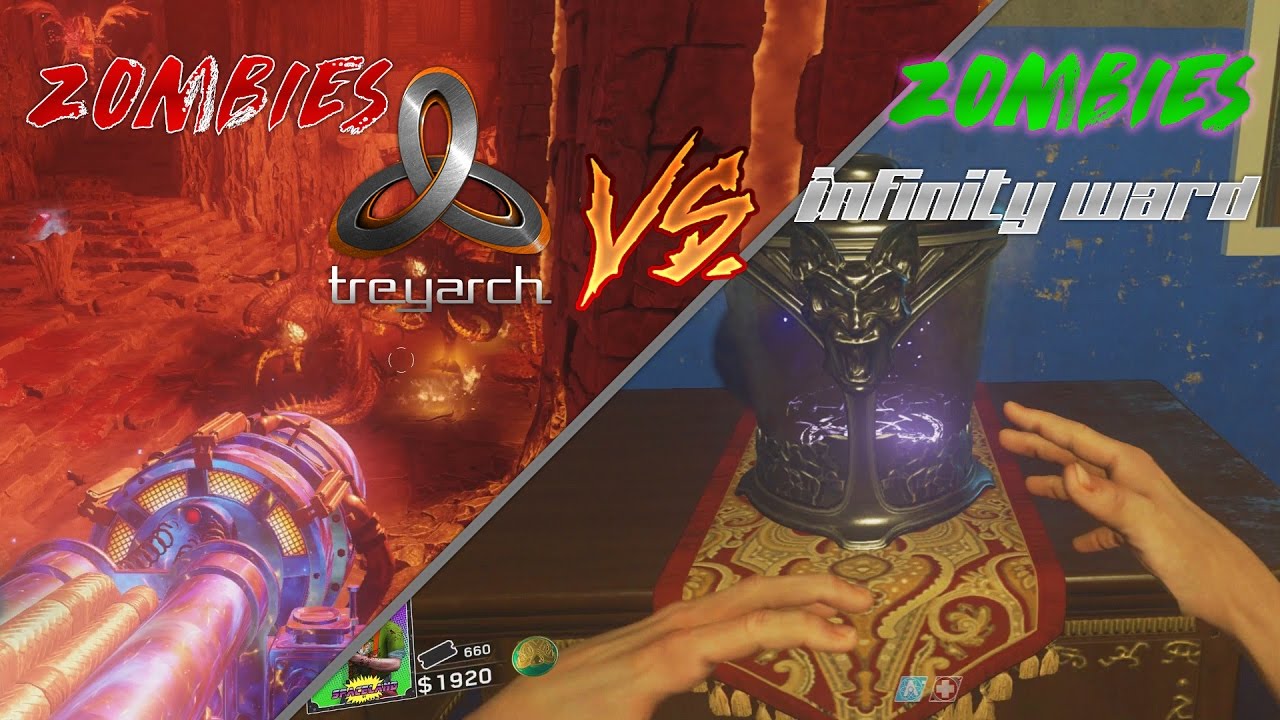 Treyarch Zombies vs Infinity Ward Zombies! Infinite Warfare vs Black Ops 3