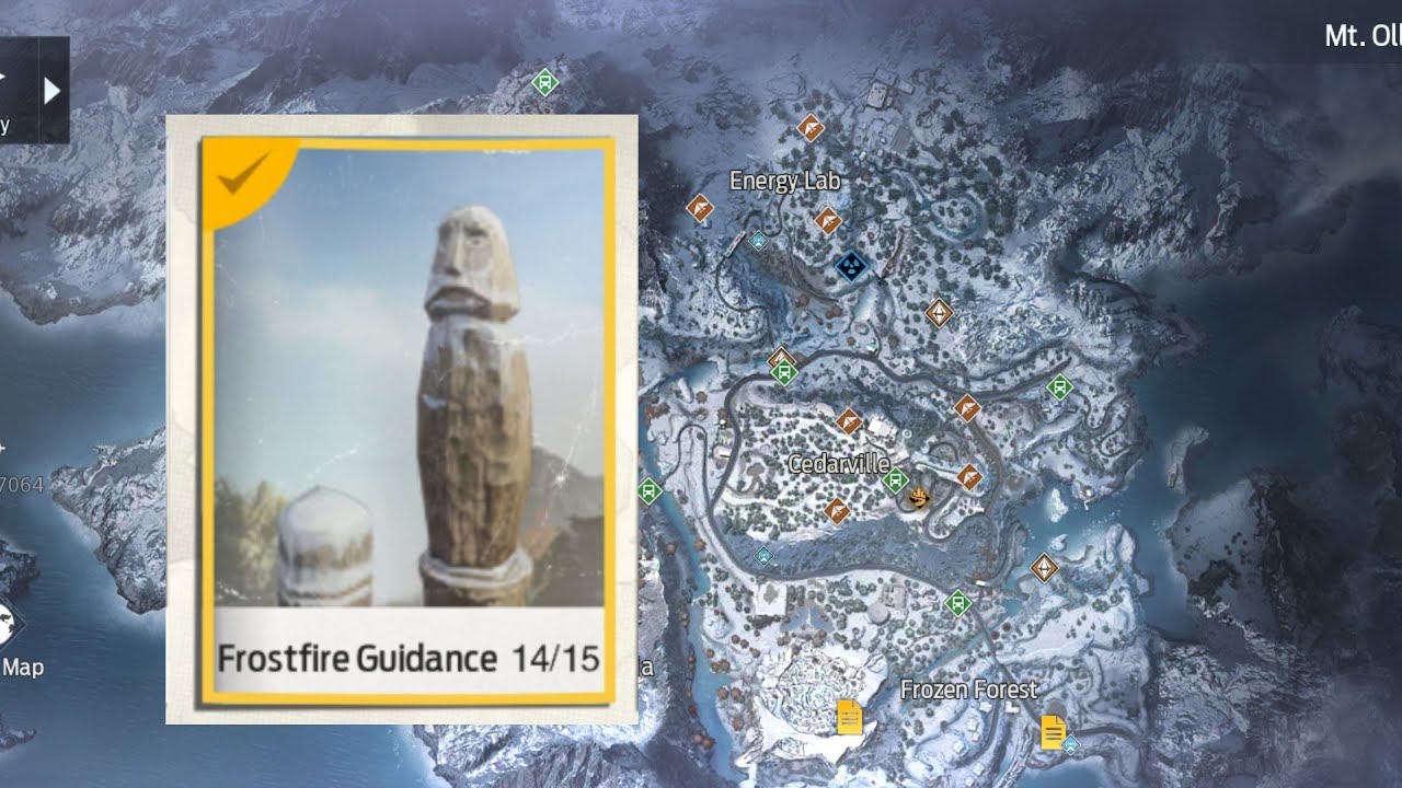 undawn snowy Mountain ||  mt. ollie map  forest guidance part 1