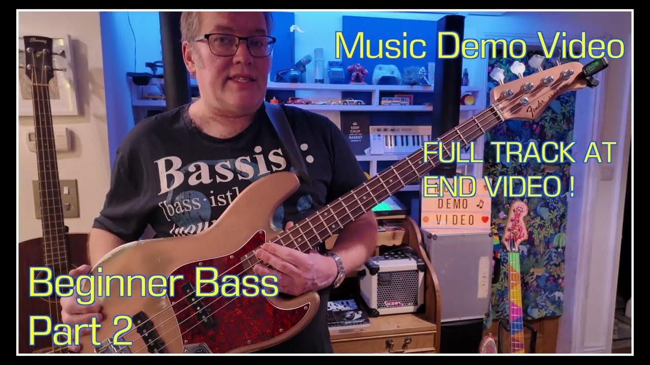 Beginner Bass Guitar Lesson - Part 2 - Learn FAST ! - Music Demo Video