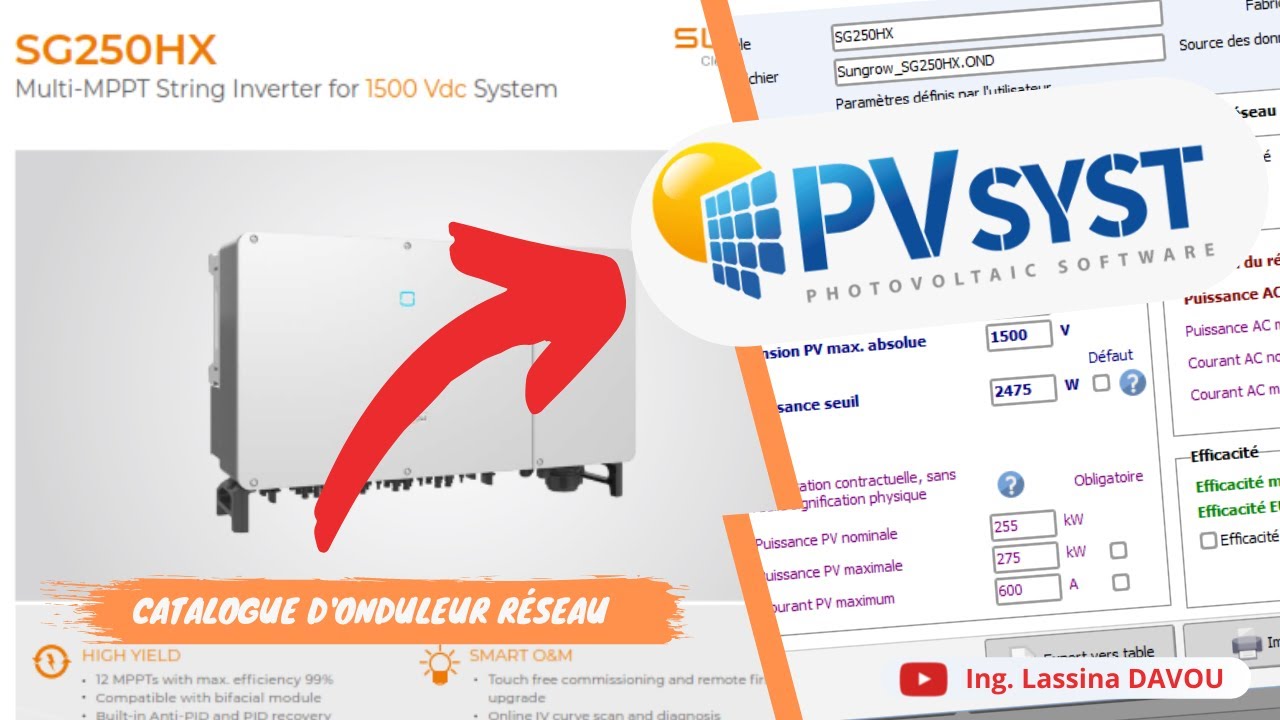 COMMENT AJOUTER DES CATALOGUES D'ONDULEUR RESEAU DANS PVSYST 7.1
