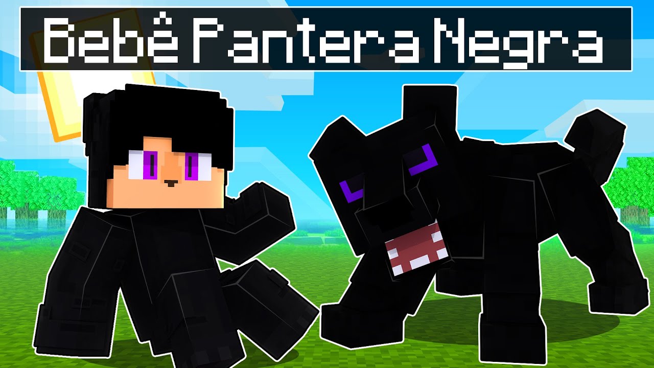 NASCI como um BEBÊ PANTERA NEGRA no Minecraft