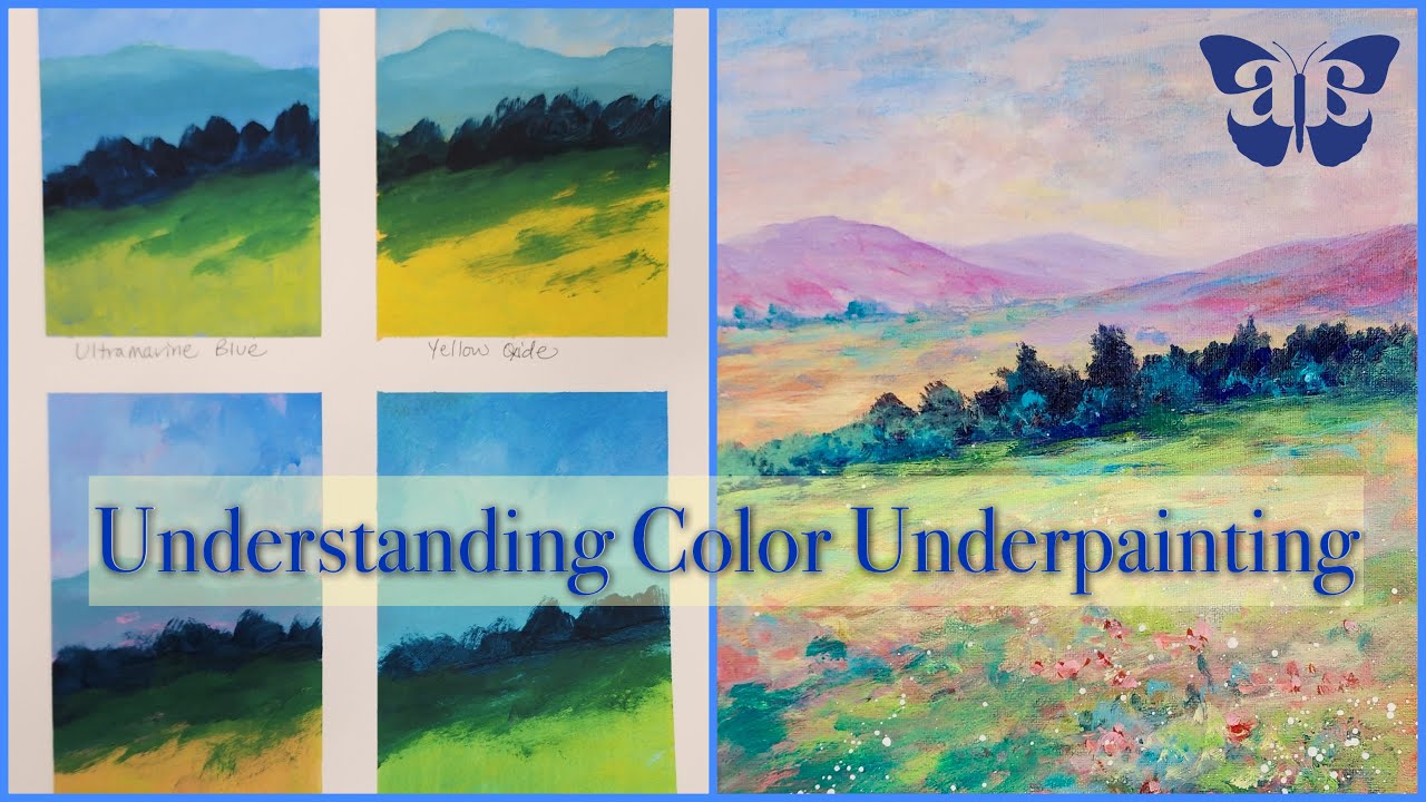 Paint a Simple Landscape using Any Colors Acrylic Painting LIVE Tutorial