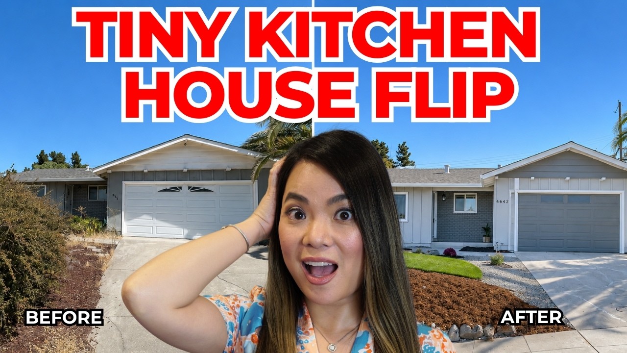 Tiny Kitchen House Flip Before And After - Small Home Remodel