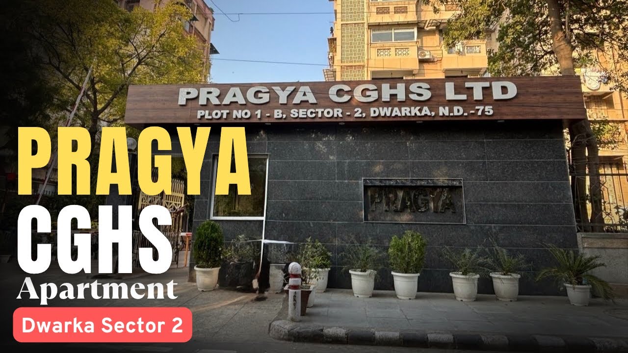 3BHK+ servant room + 4 Bathroom Pragya Apartment, Dwarka sector  Hughes Flat ￼Pragya CGHS 