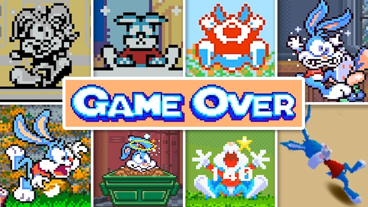 Evolution of Tiny Toon Adventures Games Death Animations & Game Over Screens