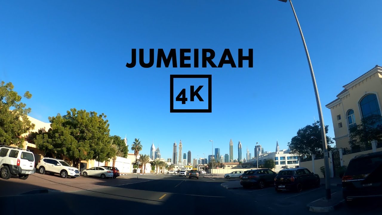 Relaxing Drive to Jumeirah - Dubai in 4K | Unedited Car and City sounds | Travel ASMR