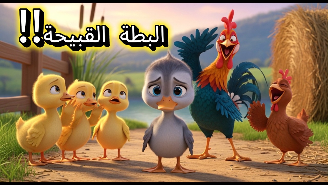 قصة البطة القبيحة 🦢 | قصة مؤثرة للأطفال عن الاختلاف والثقة بالنفس