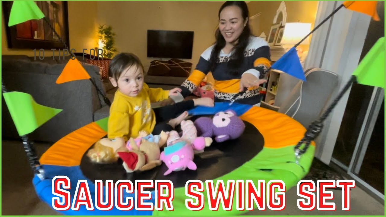 40 inches Saucer tree swing set from Easnwllim | UNBOXING AND REVIEW | Avie Life in USA