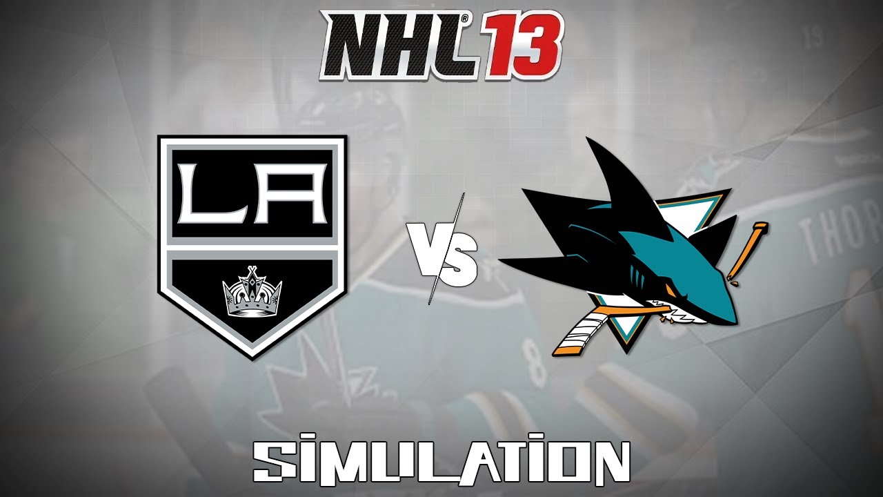 NHL 13 (2012) - Los Angeles Kings vs San Jose Sharks [Gameplay Simulation]