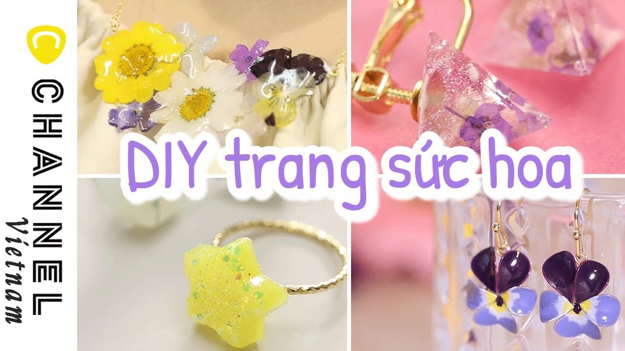 Siêu cute với trang sức hoa handmade ♡