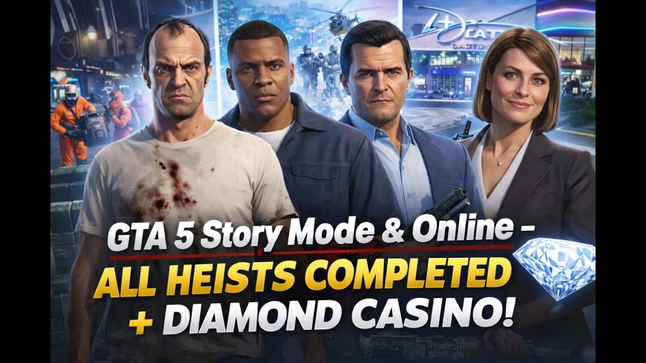 GTA 5 Story Mode & Online – All Heists Completed!