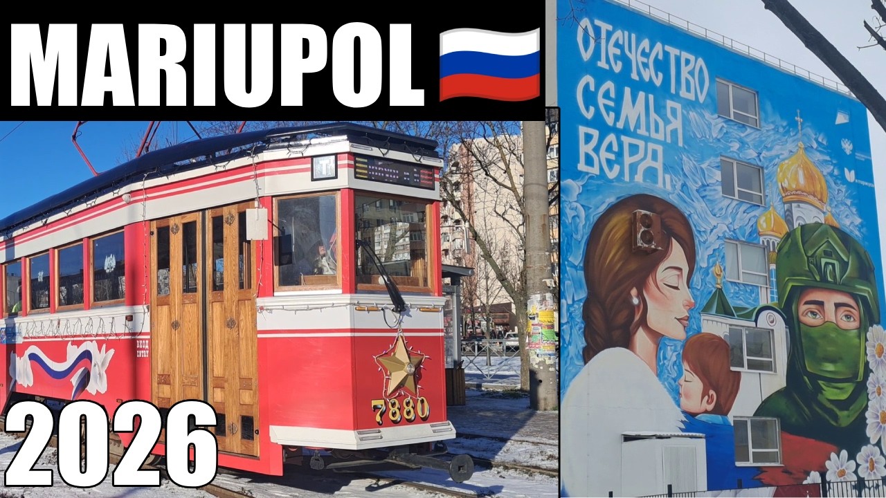Mariupol 2026 - the frozen sea and a lot of snow