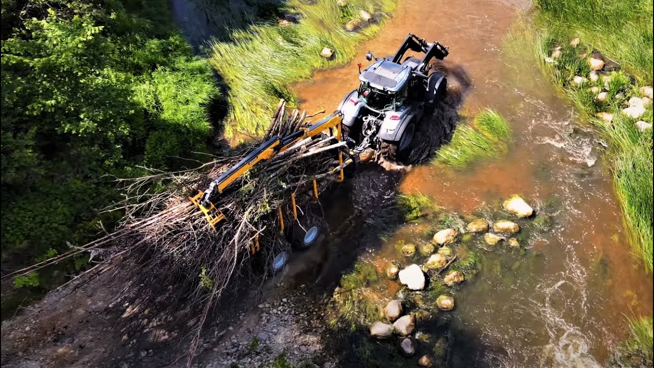 Water testing with Oniar forestry machines & Valtra tractor