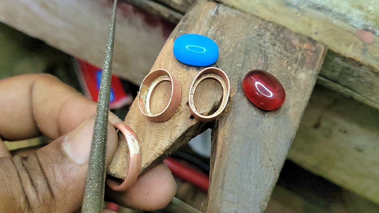 Twins copper ring making 2025 💍 How to make a copper ring