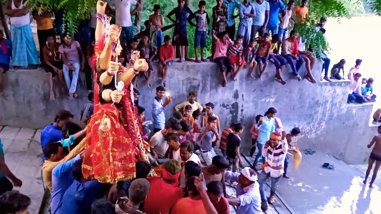 Durga puja visarjan at jansa bazar varansi