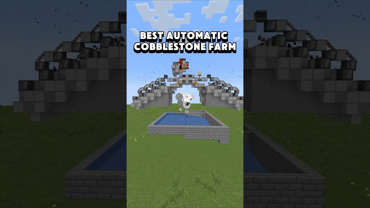 Best Automatic Cobblestone Farm In Minecraft! #minecraft #survival #minecraftfarm