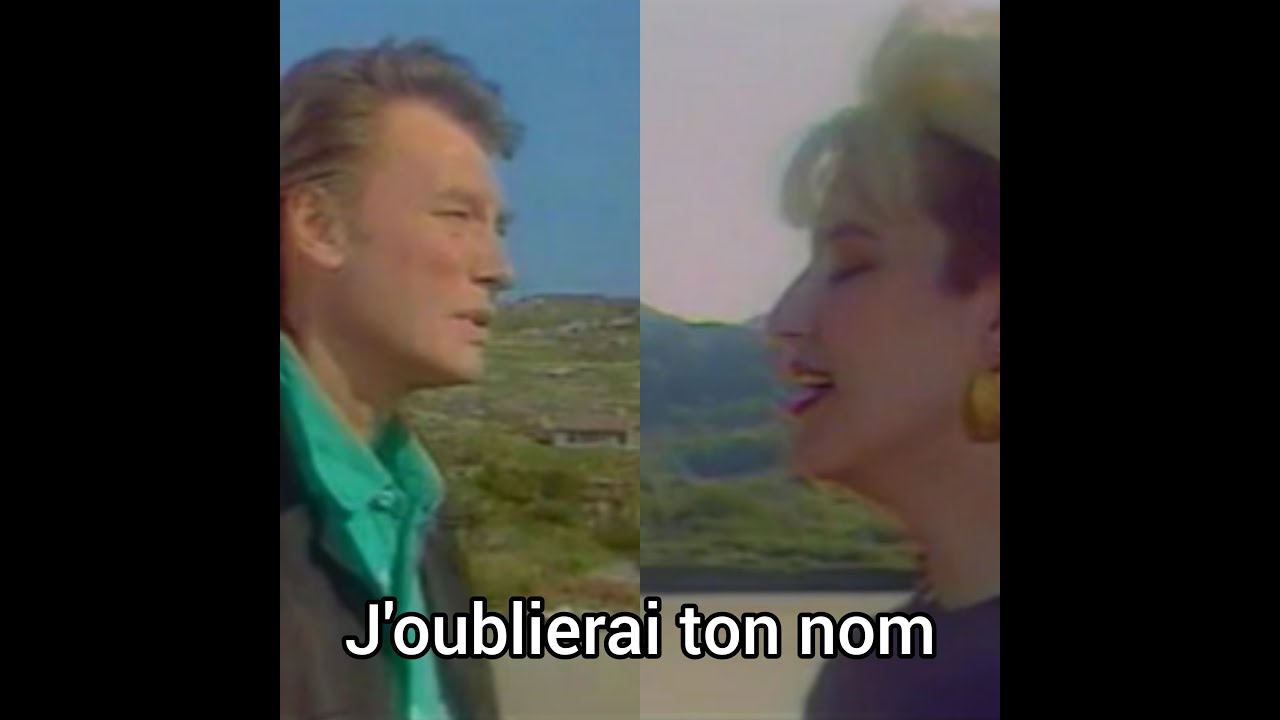 Johnny Hallyday/Carmel  J'oublierai ton nom  1986 (vidéo originale)