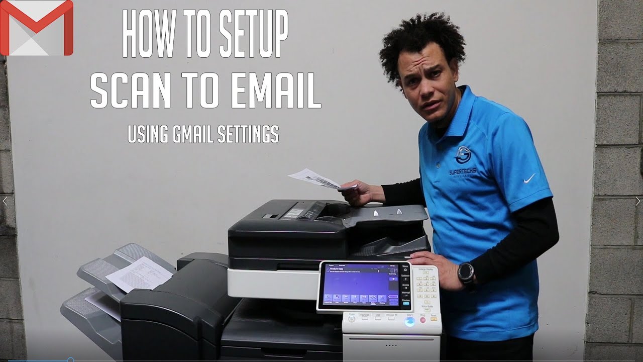 #konica #Bizhub Как настроить сканирование в электронную почту с помощью настроек Gmail на копиро...
