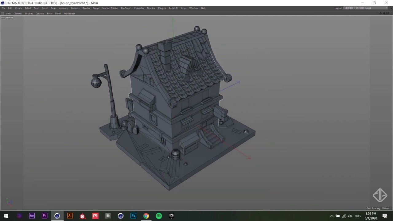 Cinema 4D Speed modeling|Мodel of the Old house |Part01