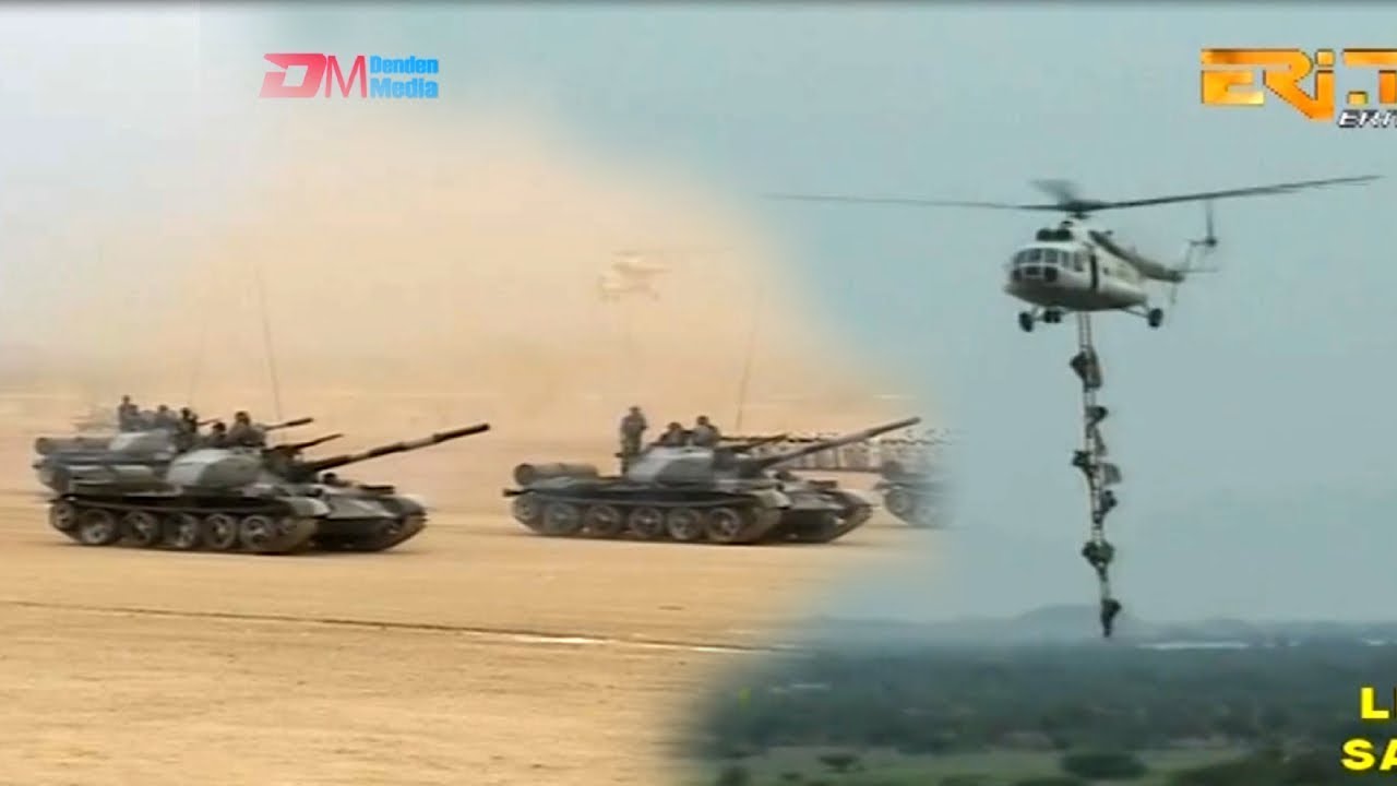ERi-TV: Celebration of Silver Jubilee Anniversary of Sawa-Military Parade Featuring Tanks & Hcopters