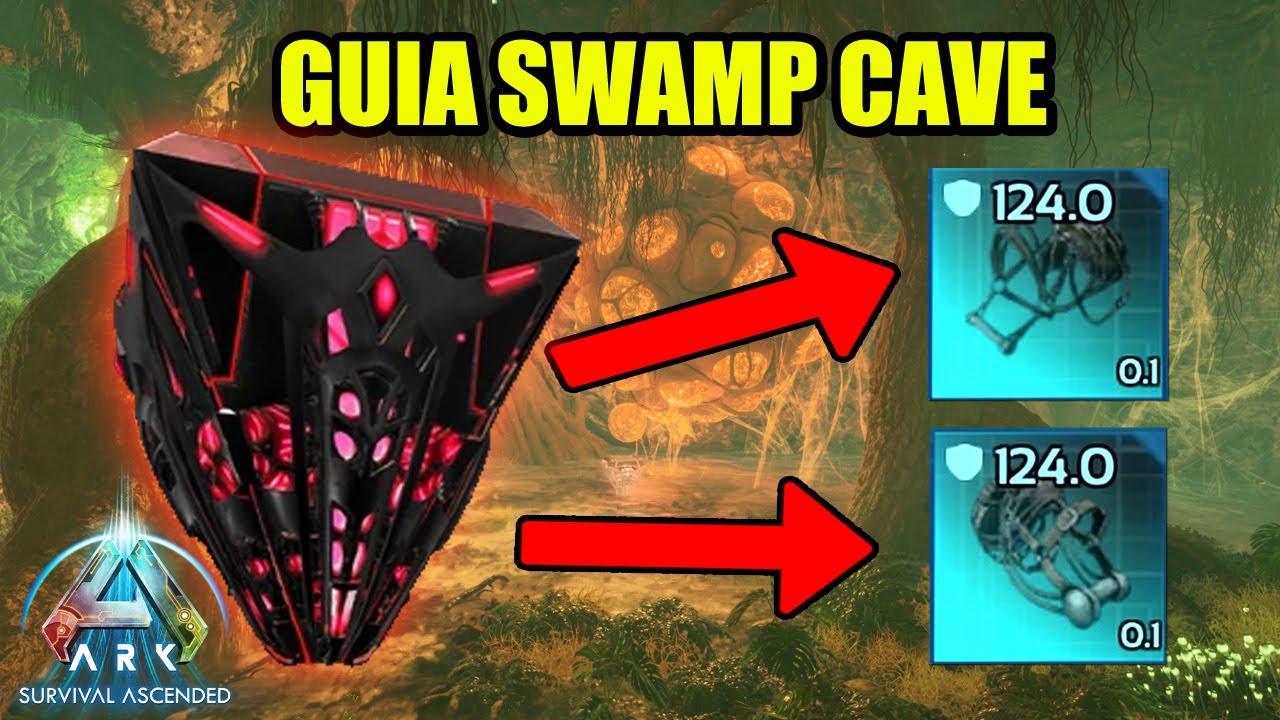 SWAMP CAVE - GUIA COMPLETO E LOCALIZAÇÃO DOS DROPS - ARK ASCENDED