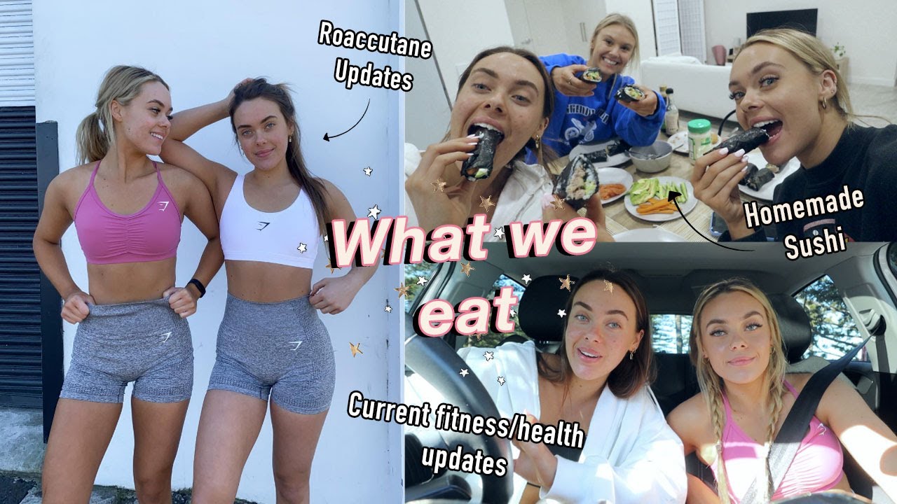 What we eat in a day to stay Lean & Fit!! (Homemade Sushi Party + Our Health Updates) | Mescia Twins