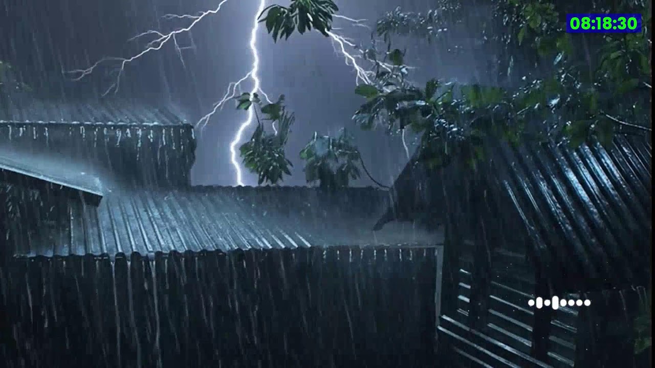 HEAVY RAIN to Sleep FAST Tonight | Rain on The Roof in the Foggy Forest - End Insomnia, Study, Relax