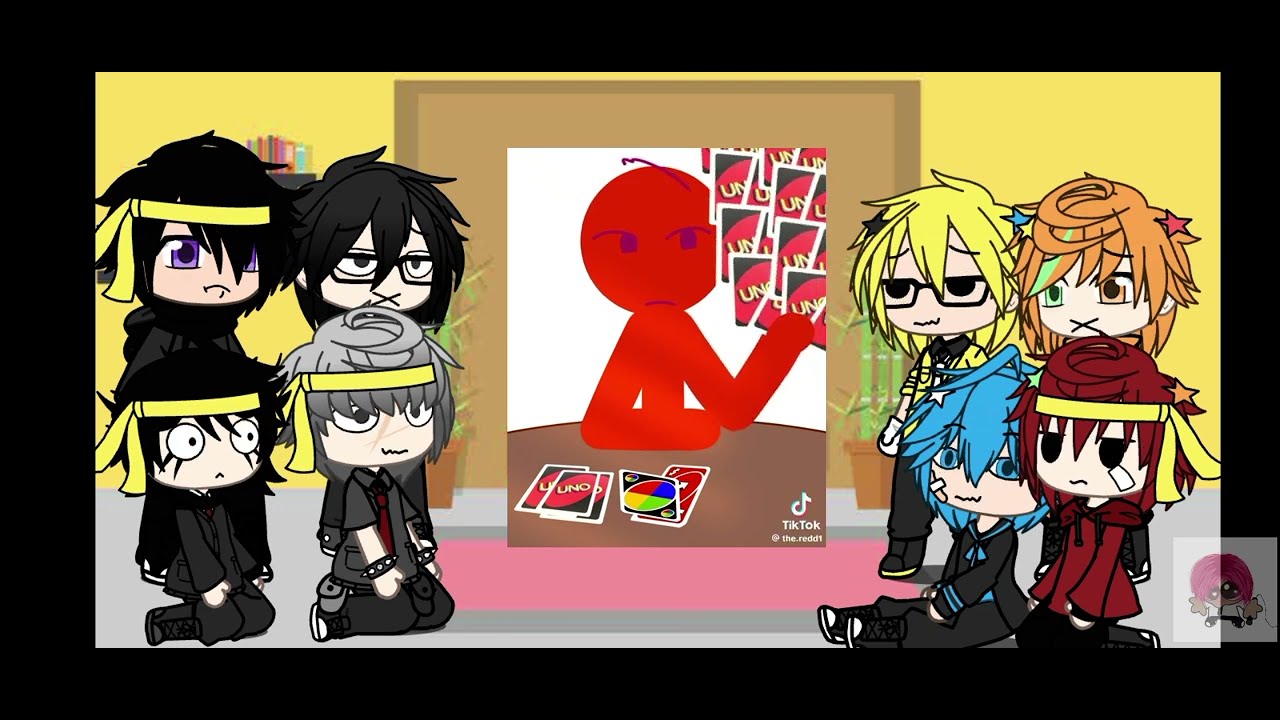 Monster school + red tsc yellow and blue react to tiktoks. (1/2) first reaction video.