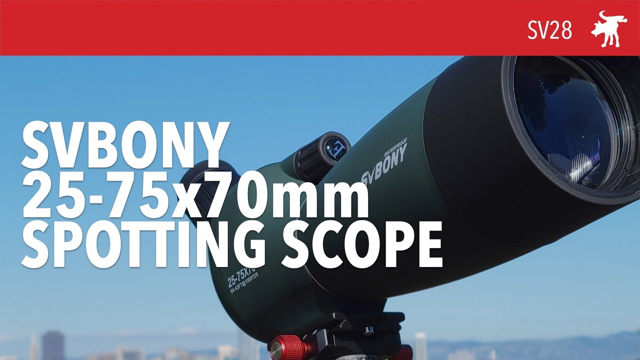 Бюджетная зрительная труба SVBony SV28 25-75x70
