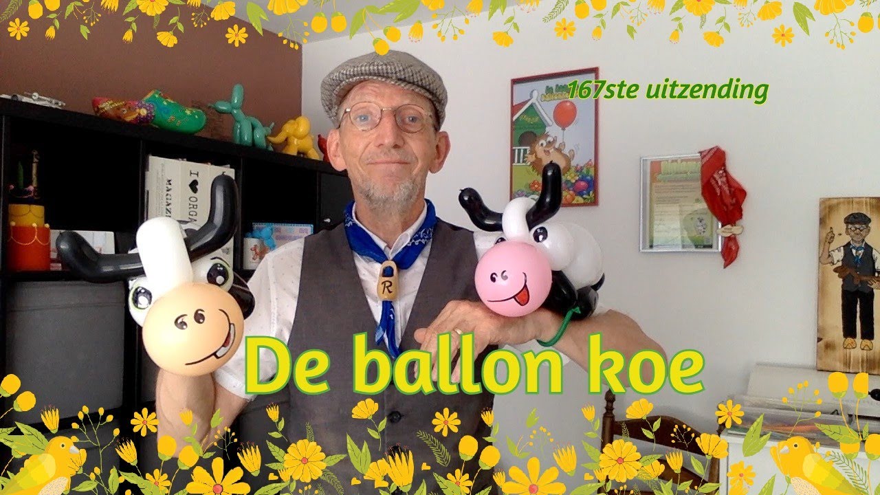 Ballon koe – Ballon workshop | Haagse ballonnenboer  (167ste) Easy balloons | Balloon cow