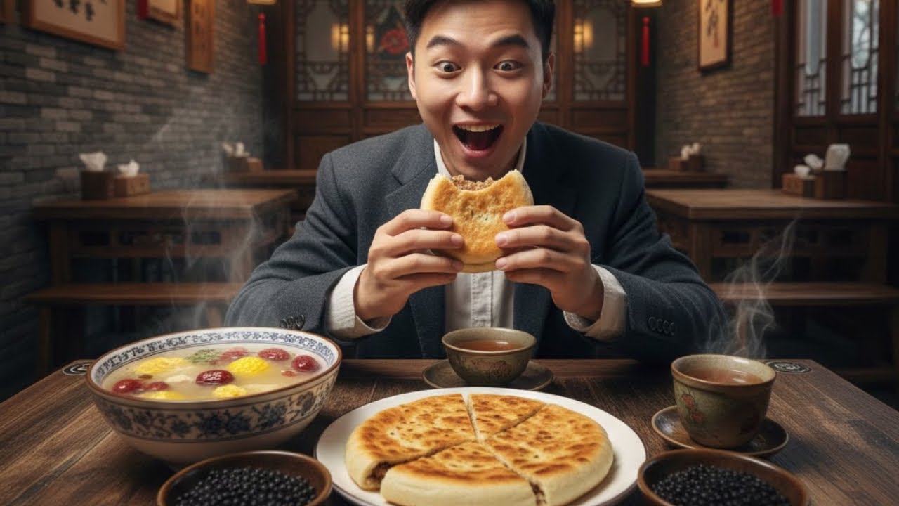 Что едят китайцы на завтрак? Самый вкусный секретный завтрак в Сиане! #УтреннийРынок
