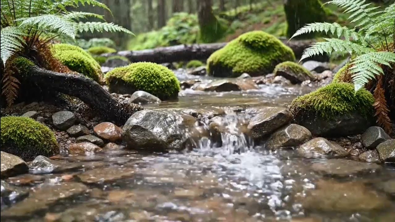 Soft Rain Falling in Nature 🌿 1 Hour of Peaceful Sounds for Sleep & Study