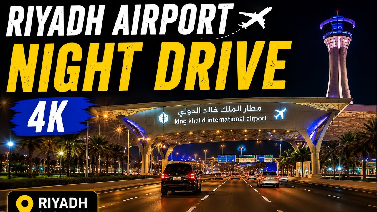 Riyadh Airport Night Drive 🇸🇦 | 4K Drive to King Khalid International Airport (KKIA)@WorldoraGlobal 