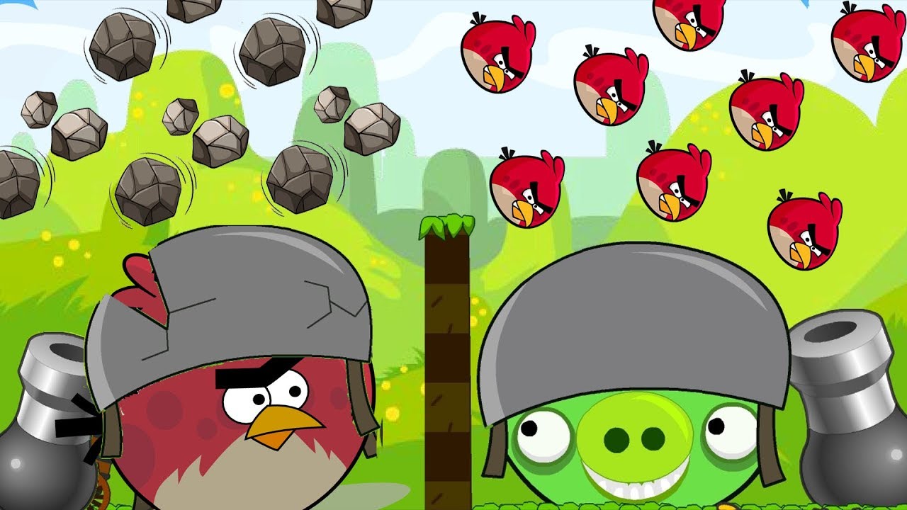 Angry Birds Collection Hacked 2 - CANNON SHOOT MAXIMUM TERENCE TO GIANT PIGS!