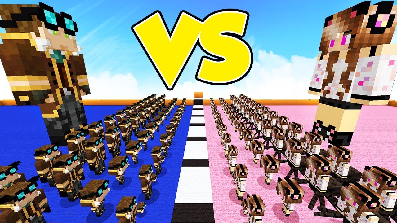 ESERCITO DI LYON contro ESERCITO DI ANNA su MINECRAFT!