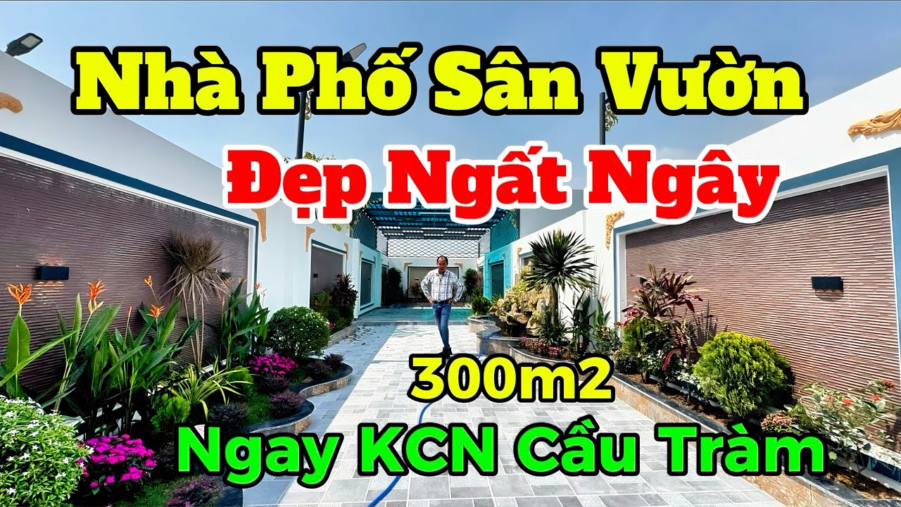 NHÀ PHỐ SIÊU RỘNG 300m2, CÓ SÂN VƯỜN , Đẹp Ngất Ngây  gần chợ Bình chánh