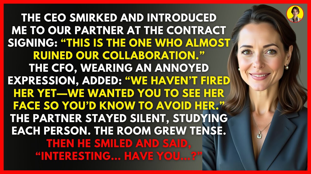 CEO Smirked and Introduced Me to His Partner as “The One Who Almost Ruined the Deal”—Then Partner...