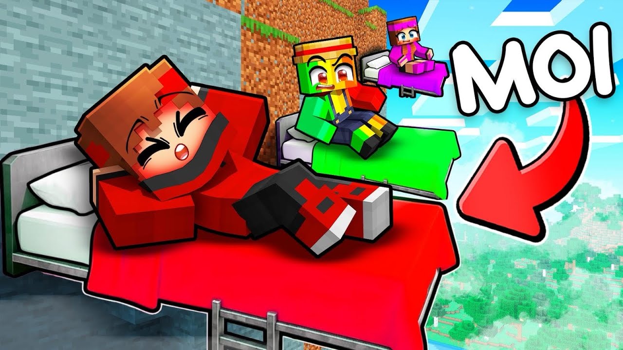 Une nuit dans le lit le plus DANGEREUX du monde sur Minecraft !