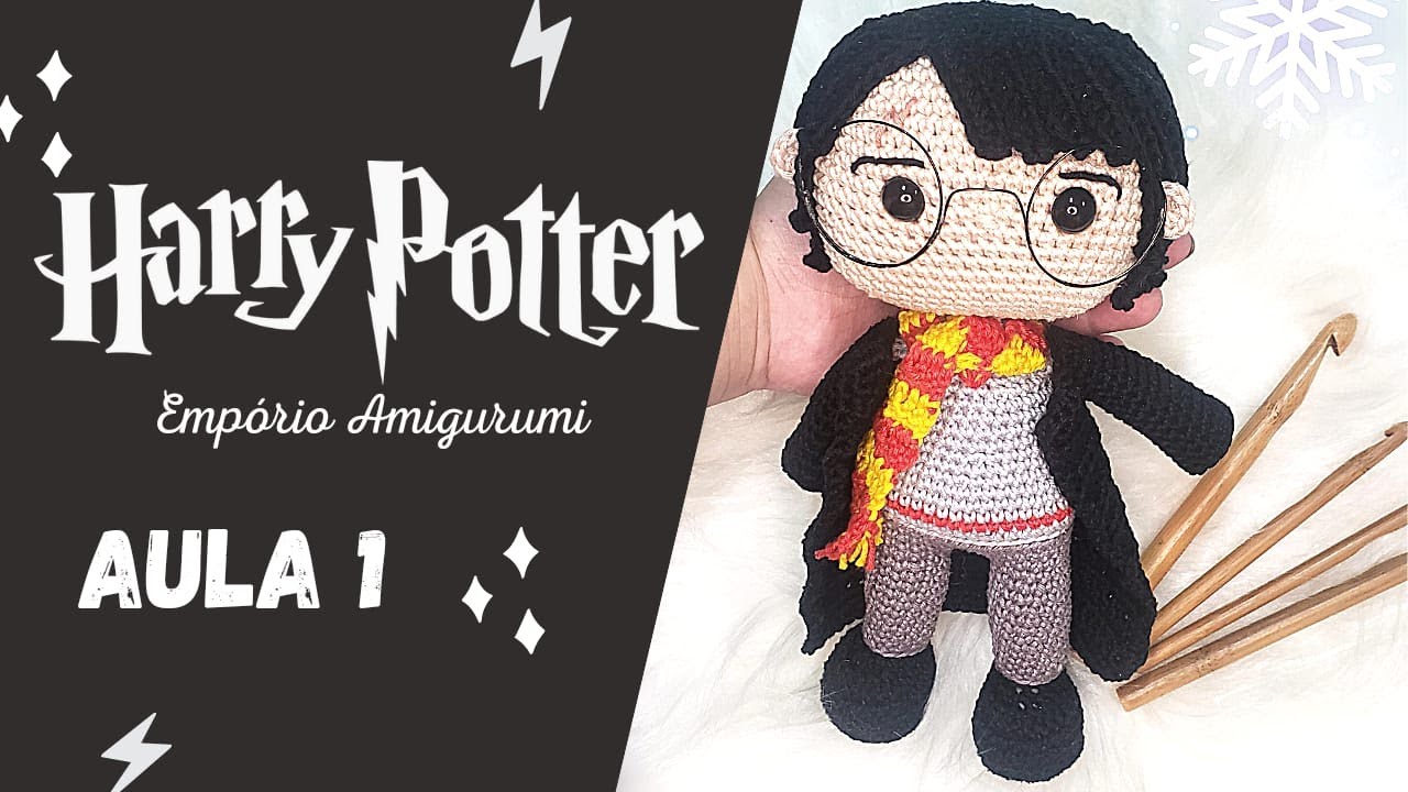 HARRY POTTER - AULA 1 TUTORIAL AMIGURUMI PASSO A PASSO  * COMO FAZER AMIGURUMI ( Empório Amigurumi)