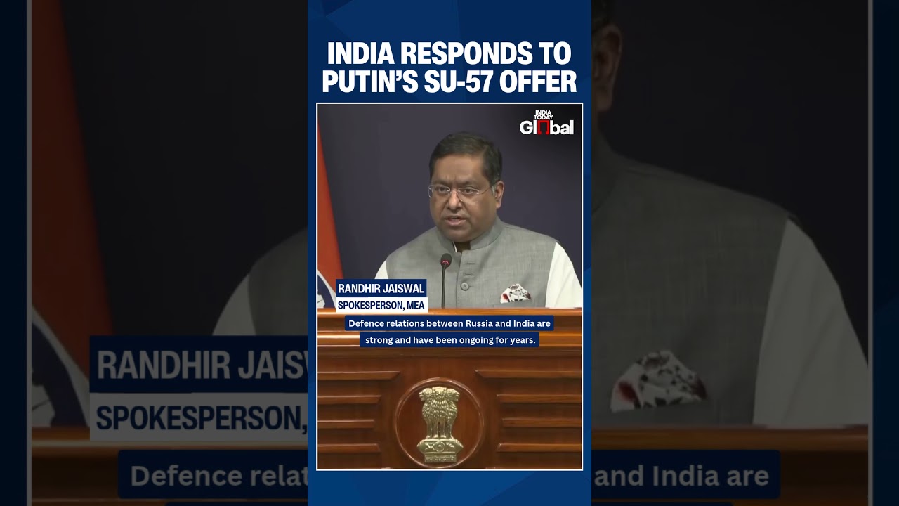 India Responds After Putin Reveals Russia Offered Su-57 Fighter Jet Project Partnership #indiarussia