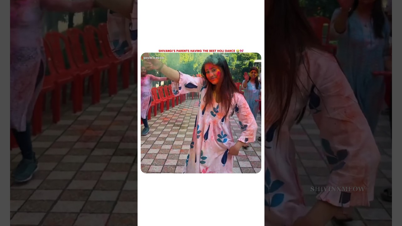 Their Dance 😂🎀 #shivangijoshi #family  #mom #dad #holi #love #cute #funny #comedy #moments #shorts